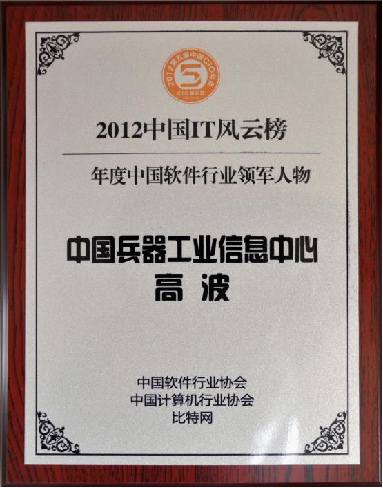 2012年度中国软件行业领军人物奖